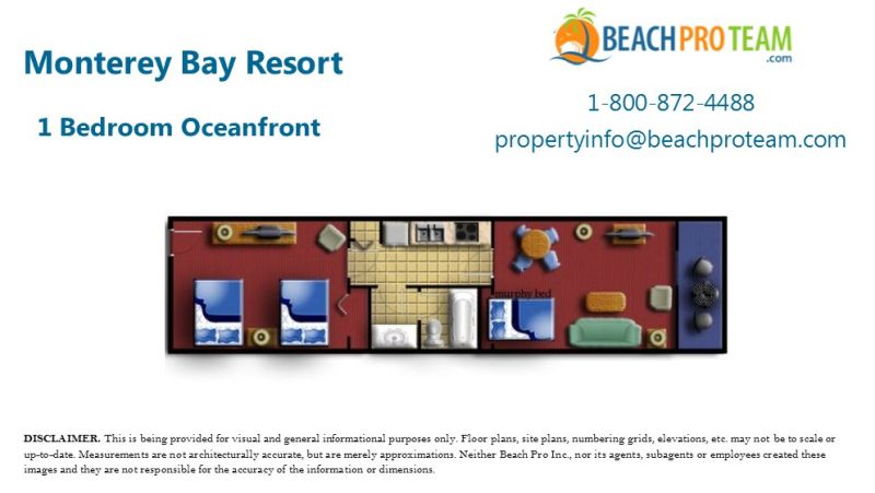 Monterey Bay Floor Plan A - 1 Bedroom Oceanfront